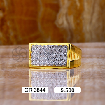 22K(916)Gold Gents Diamond Band Ring by Sneh Ornaments