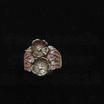 Mop flower ring by Veer Jewels