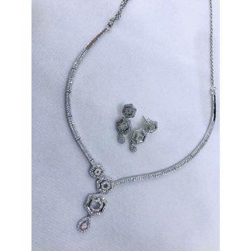 92.5 Sterling Silver Dark Finish Full Necklace Set... by 