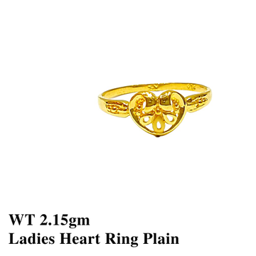 22K Ladies Heart Ring Plain by 