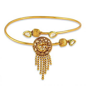916 Gold Fancy Adjustable Bajubandh by Ghunghru Jewellers