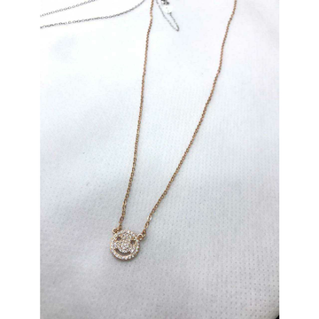 92.5 Sterling Silver Rose Gold Chain With Pendant... by 
