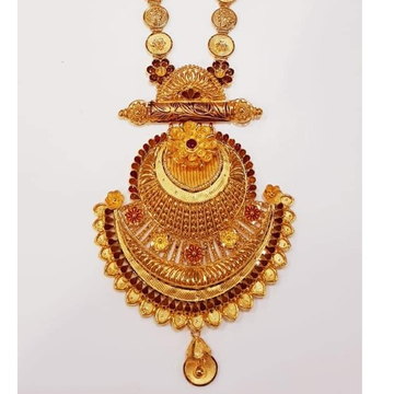 22k Gold Antique Bridal Necklace Set by Samanta Alok Nepal