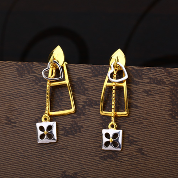 Ladies 22K Gold Designer Plain Earring -LPE163