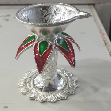 silver fancy diya / deepak use pooja by 