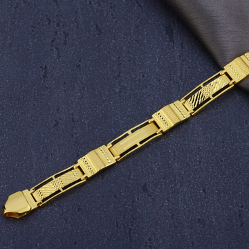 916 Gold Hallmark Mens Plain Bracelet MPB297