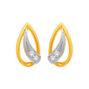 18K Gold Real Diamond Modern Earrings MGA - SDG002...