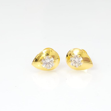 Yellow Gold Divine Design Earrings by 