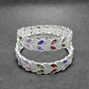 Silver bangle by 