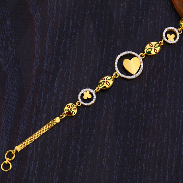 916 Gold Women's Exclusive Plain Bracelet LB331