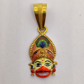 916 Gold Fancy Gent's Kastbhanjan Dev Face Pendant