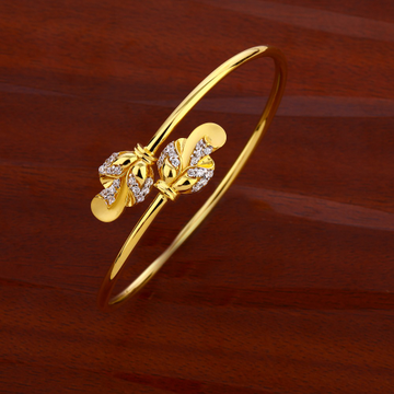 18ct cz women's classic hallmark  kada bracelet lk...