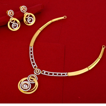 916 Gold Ladies Designer Necklace Set LN214