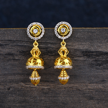 916 Gold Hallmark Women's  Gorgeous Jhummar Earrin...