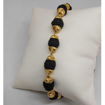 22 kt gold rudraksha bracelet by 