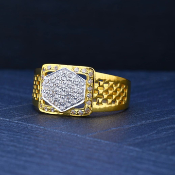 916 Gold Hexagone Shape Ring by R.B. Ornament