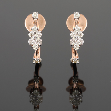 18kt rose gold diamond fancy bali earrings by 