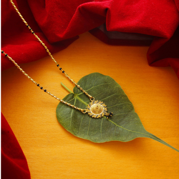 Dainty traditional gold 22k mangalsutra design or...