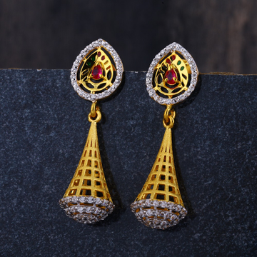 22KT  CZ Gold Women's Fancy Hallmark Jhummar Earri...