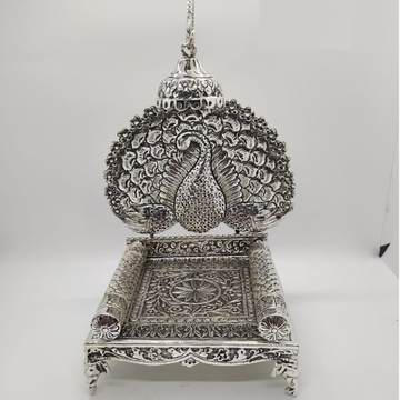 92.5 pure silver solid antique singhasan in Mayur... by 