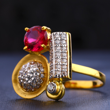 22CT Cz Ladies Gold stylish  Diamond  Ring LR643