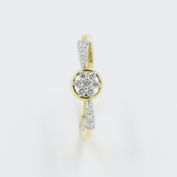 14Kt Elegant Floral Real Diamond Ring