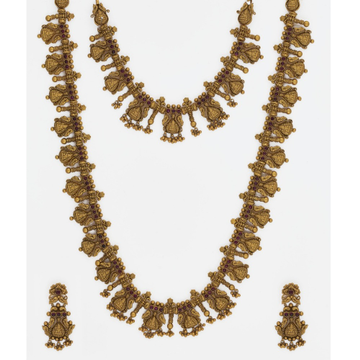 916 Gold Bridal Long Necklace Set SJ-6362 by 