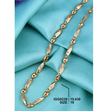 22K Gold Fancy Beads Chain by Gold & Silver Palace