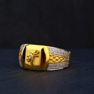 916 Gold Om Design Ring by R.B. Ornament