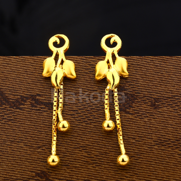 22KT Gold Ladies Exclusive Plain Earring LPE344