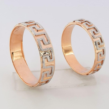 18KT Rose  Gold Antique Design Couple Ring  by Panna Jewellers