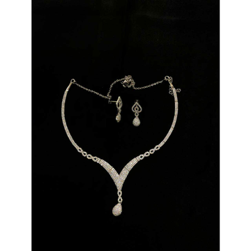 92.5 Sterling Silver Full Necklace Set Ms-3917 by 
