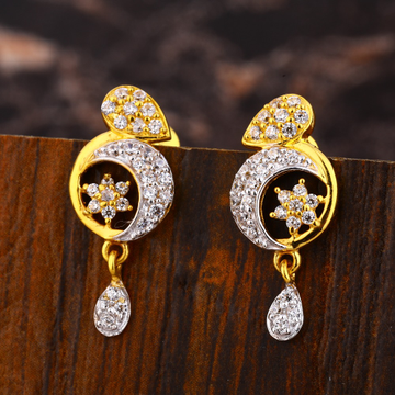 22CT Gold CZ Ladies Stylish Diamond Earring LFE477