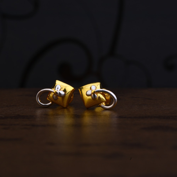 Ladies 22K Gold Plain Earring -LPE231