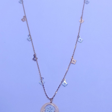 Rose gold Round Pendant chain by Suvidhi Ornaments
