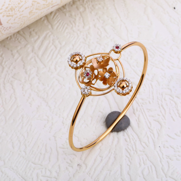 750 Rose Gold  Delicate Hallmark Ladies Bracelet R...