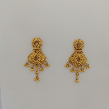 916 gold antique kalkati long earrings by 