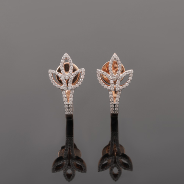 18kt designer diamond stud bali earrings by 