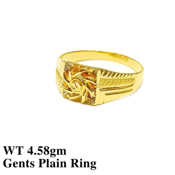 22k Gold Gents Plain Ring by 