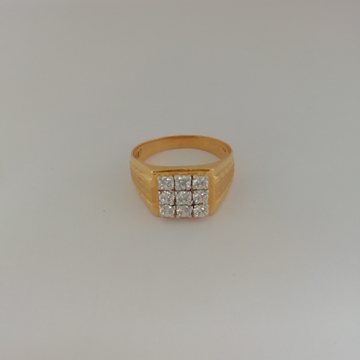 916 gold dimond Gents ring by 