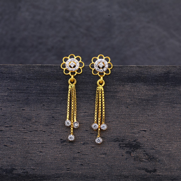 22CT Gold Flower design Jhummar Earring LJE224