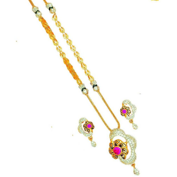 916 Gold Flower Shaped Dokiya With Fancy Chain by 
