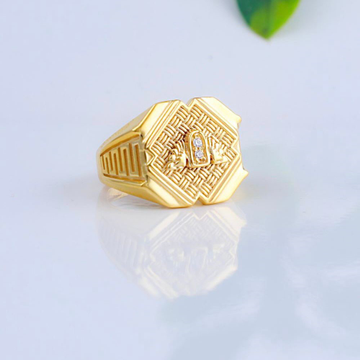 Gold Delicate Gents Ring by 