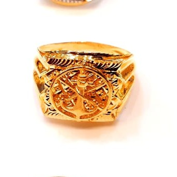 22 kt gold casting fancy men's ring by Aaj Gold Palace