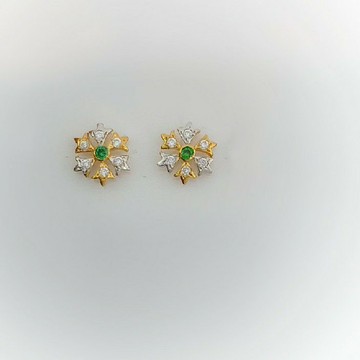 18k Delicate Earrings by Madhav Jewellers (TankaraWala)