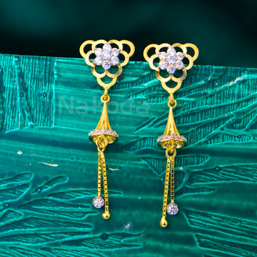 916 Gold Ladies Delicate Jhummar Earring LJE479