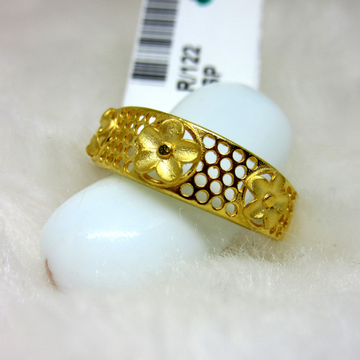 22K Two Tone Double Band Gold Ring | Virani Jewelers
