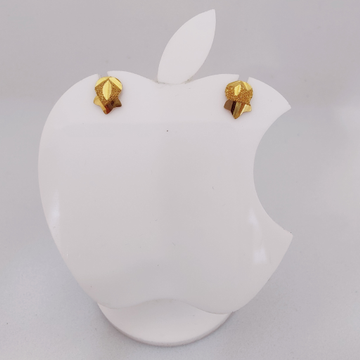 22k gold plain ladies earring by 