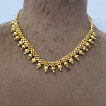 22k Gold Modern Necklace SJJGN36 by 