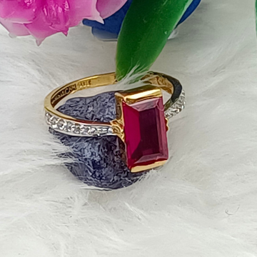 916 gold ruby stone ring by Ranka Jewellers